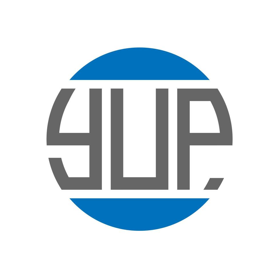 YUP-Brief-Logo-Design auf weißem Hintergrund. yup kreative Initialen Kreis Logo-Konzept. Yup Briefgestaltung. vektor