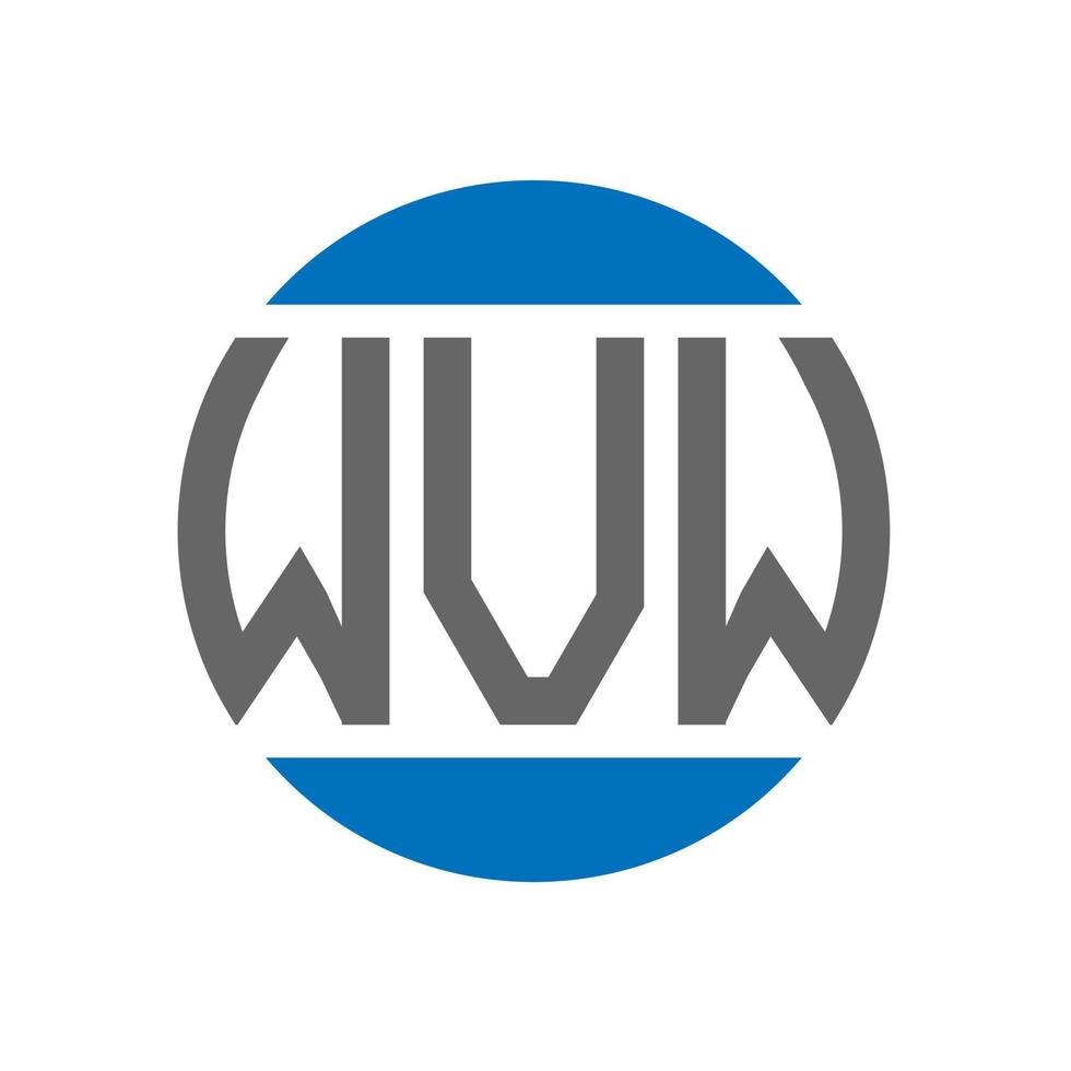 wvw-Brief-Logo-Design auf weißem Hintergrund. wvw kreative Initialen Kreis-Logo-Konzept. wvw Briefgestaltung. vektor