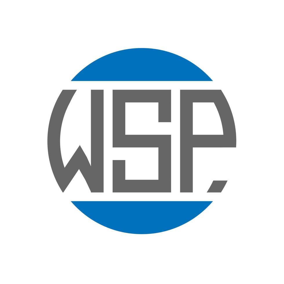 wsp-Buchstaben-Logo-Design auf weißem Hintergrund. wsp kreative Initialen Kreis-Logo-Konzept. wsp Briefgestaltung. vektor