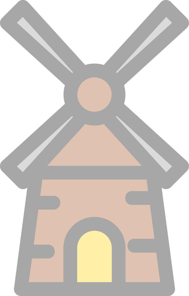 Glyphen-Symbol für Windmühlen vektor