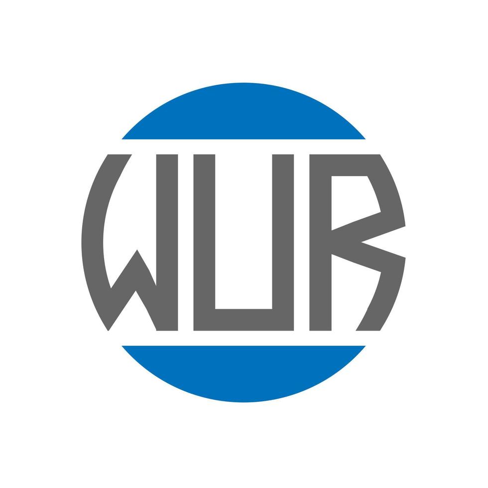 wur-Brief-Logo-Design auf weißem Hintergrund. wur kreative Initialen Kreis Logo-Konzept. wu Briefgestaltung. vektor