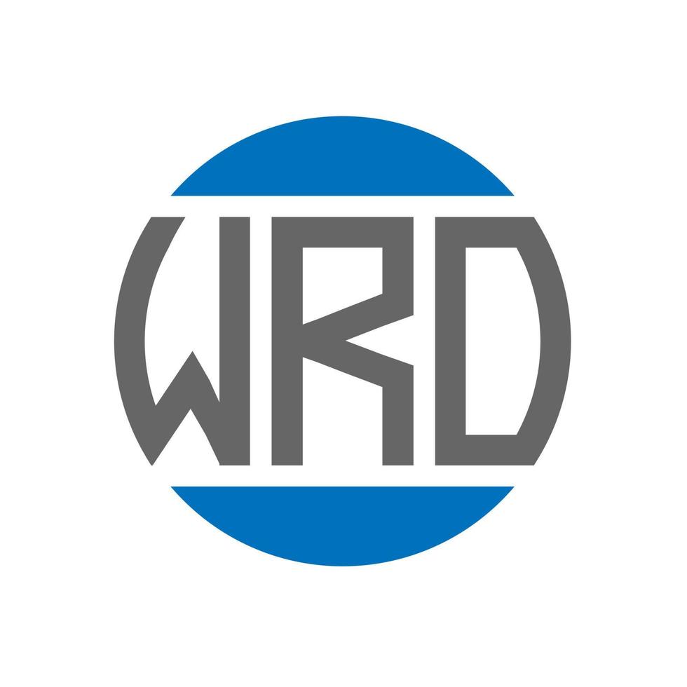 wro-Brief-Logo-Design auf weißem Hintergrund. wro kreatives Initialen-Kreis-Logo-Konzept. wro Briefgestaltung. vektor