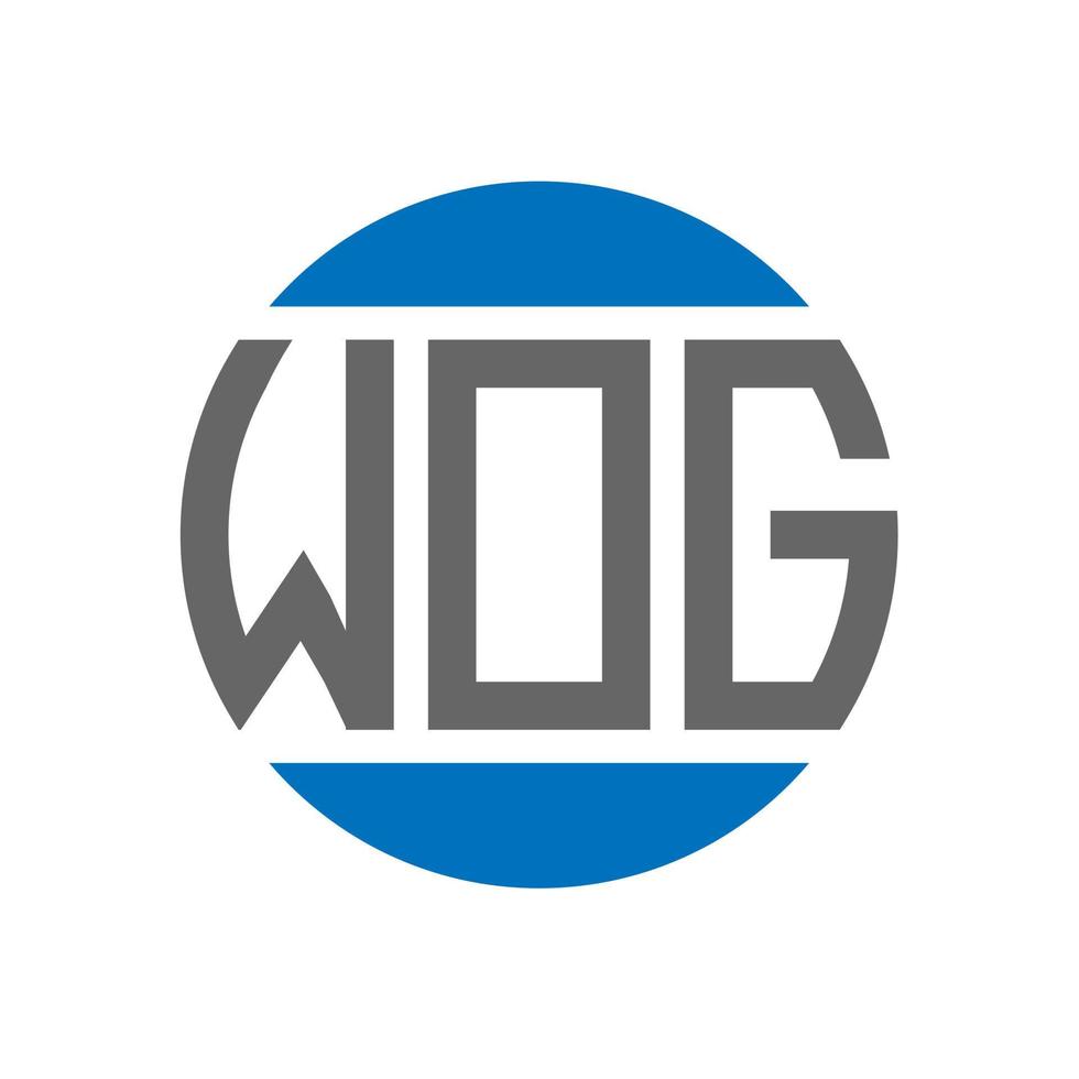 wog brev logotyp design på vit bakgrund. wog kreativ initialer cirkel logotyp begrepp. wog brev design. vektor