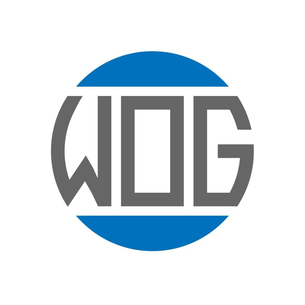 Wog-Brief-Logo-Design auf weißem Hintergrund. Wog kreative Initialen Kreis-Logo-Konzept. Wog-Brief-Design. vektor