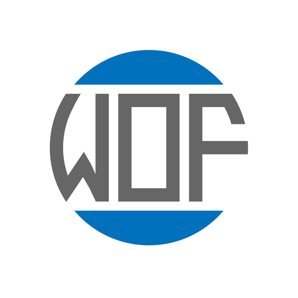 wof brev logotyp design på vit bakgrund. wof kreativ initialer cirkel logotyp begrepp. wof brev design. vektor