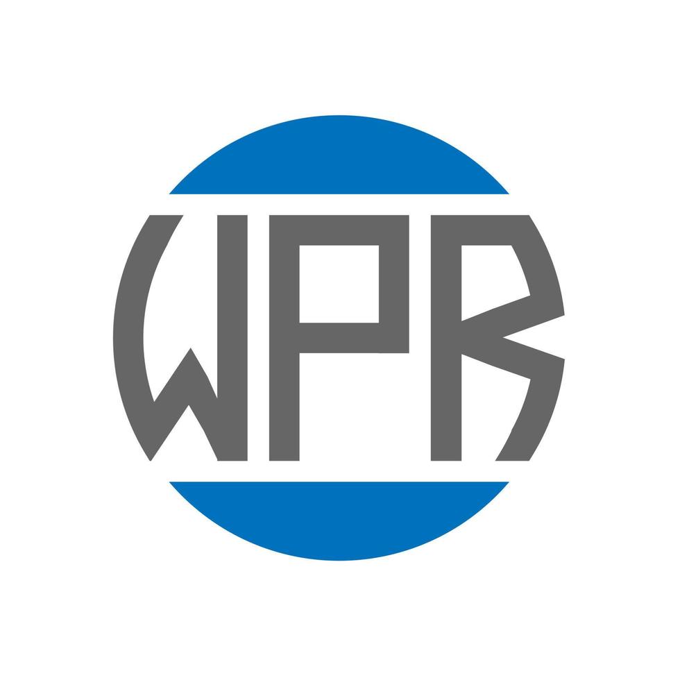 wpr-Brief-Logo-Design auf weißem Hintergrund. wpr kreative Initialen Kreis Logo-Konzept. wpr Briefgestaltung. vektor