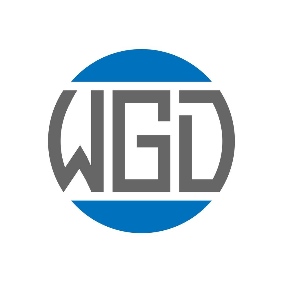 WG-Brief-Logo-Design auf weißem Hintergrund. wgd kreative Initialen Kreis Logo-Konzept. wgd Briefgestaltung. vektor