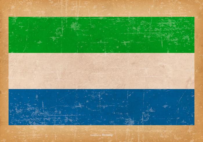 Grunge flagga av sierra leone vektor