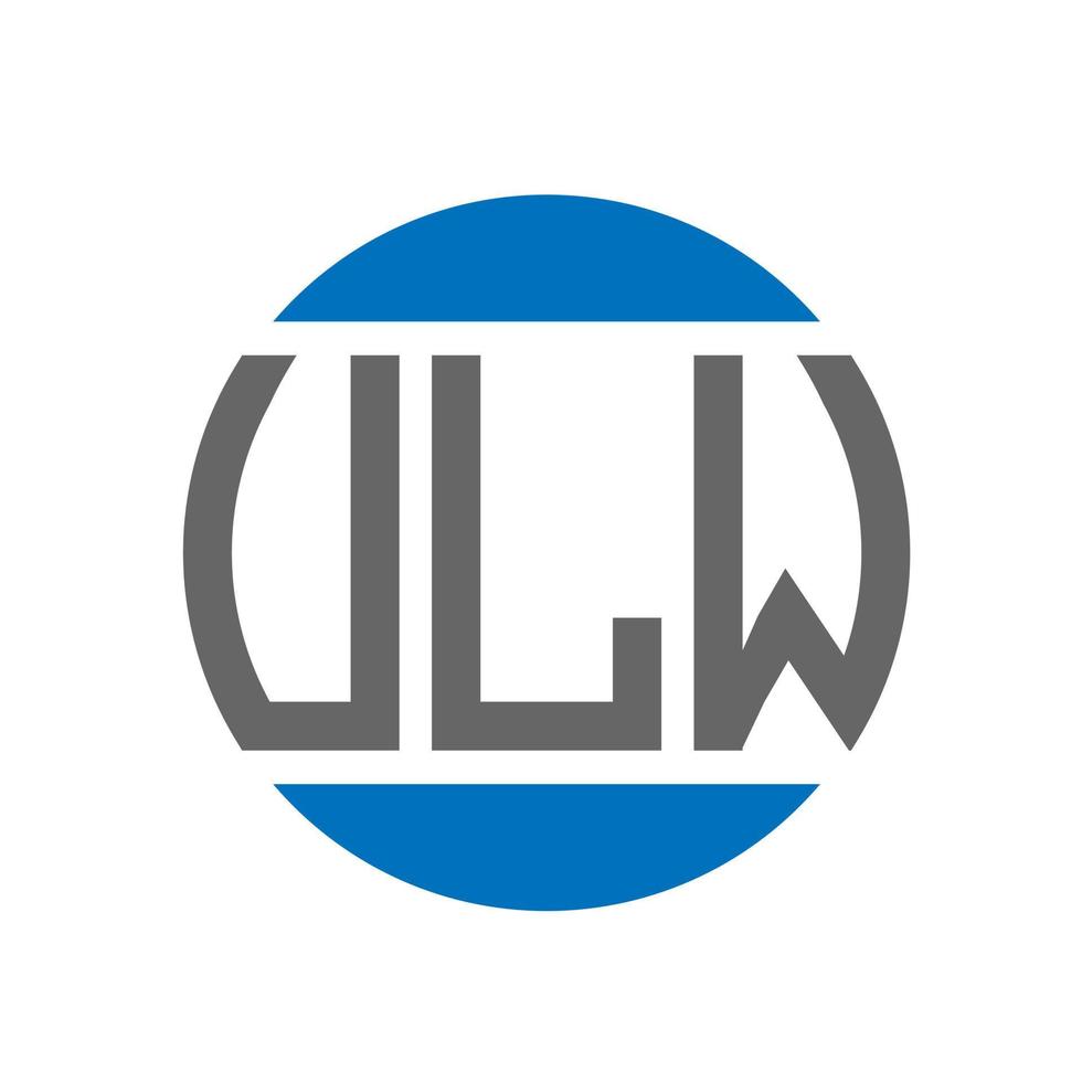 vlw-Brief-Logo-Design auf weißem Hintergrund. vlw creative initials circle logo-konzept. vlw Briefgestaltung. vektor