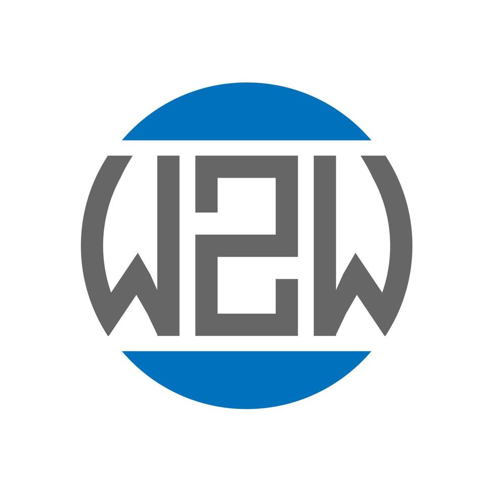 wzw brev logotyp design på vit bakgrund. wzw kreativ initialer cirkel logotyp begrepp. wzw brev design. vektor