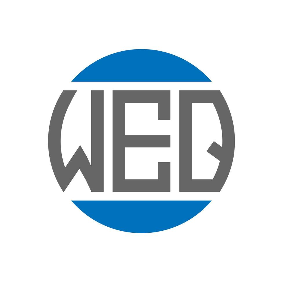 weq-Buchstaben-Logo-Design auf weißem Hintergrund. weq kreatives Initialen-Kreis-Logo-Konzept. Weq Briefgestaltung. vektor