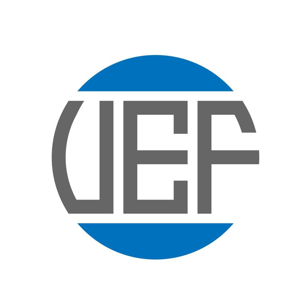 VEF-Brief-Logo-Design auf weißem Hintergrund. vef kreative Initialen Kreis Logo-Konzept. vef Briefgestaltung. vektor