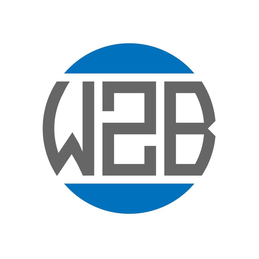 wzb brev logotyp design på vit bakgrund. wzb kreativ initialer cirkel logotyp begrepp. wzb brev design. vektor