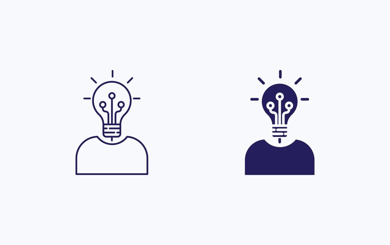 Innovation Benutzer Idee Illustration Symbol vektor