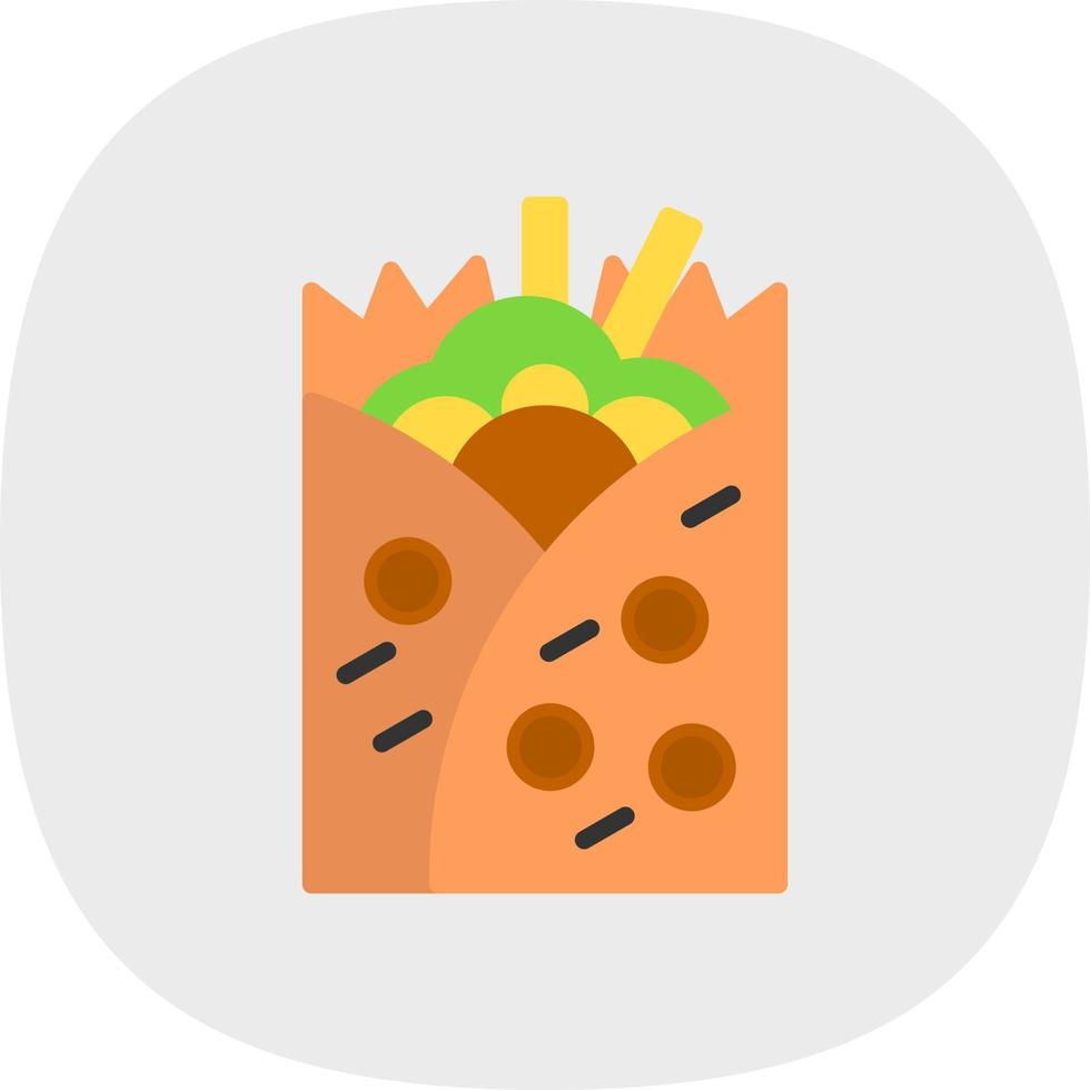 Burrito-Vektor-Icon-Design vektor