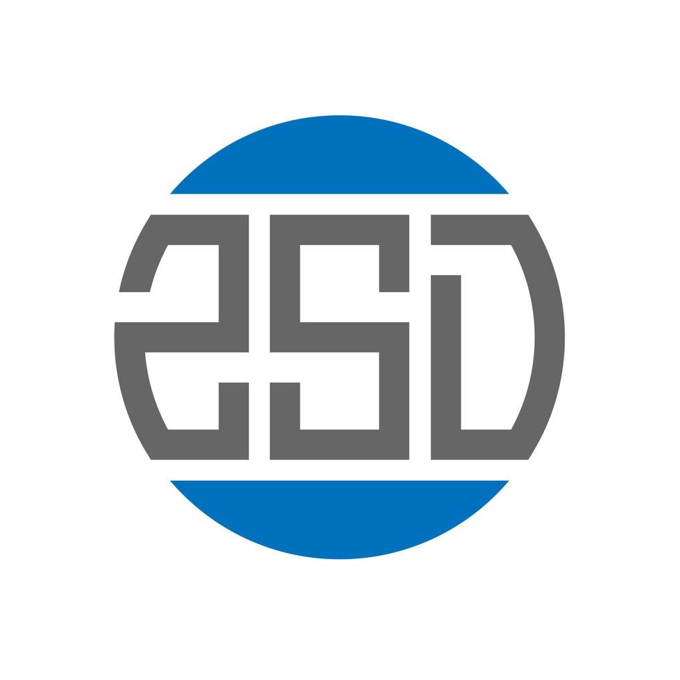 zsd-Buchstaben-Logo-Design auf weißem Hintergrund. zsd kreative Initialen Kreis Logo-Konzept. zsd Briefgestaltung. vektor