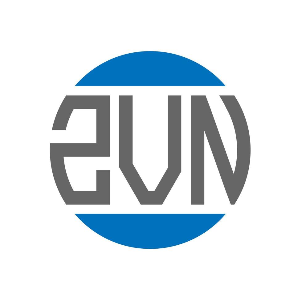 zvn-Brief-Logo-Design auf weißem Hintergrund. zvn creative initials circle logo-konzept. zvn Briefgestaltung. vektor