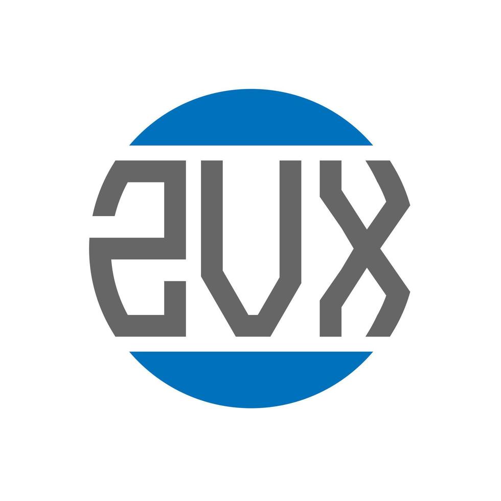 zvx-Buchstaben-Logo-Design auf weißem Hintergrund. zvx kreative Initialen Kreis Logo-Konzept. zvx Briefdesign. vektor