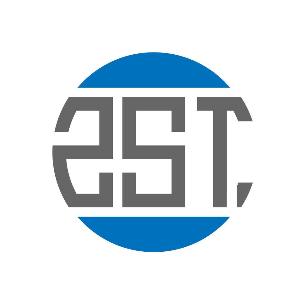 zst-Buchstaben-Logo-Design auf weißem Hintergrund. zst kreative Initialen Kreis Logo-Konzept. zst Briefgestaltung. vektor