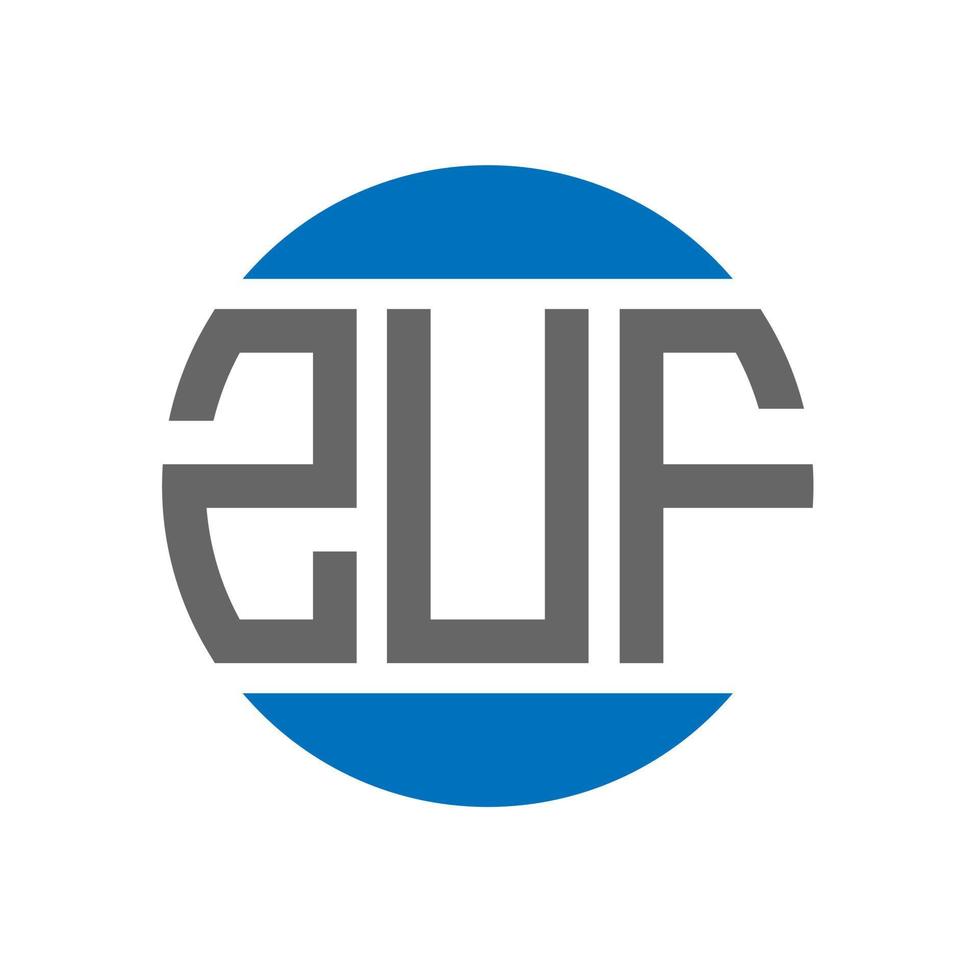 zuf-Buchstaben-Logo-Design auf weißem Hintergrund. zuf kreative Initialen Kreis Logo-Konzept. zuf Briefgestaltung. vektor