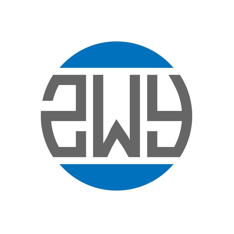 zwy brev logotyp design på vit bakgrund. zwy kreativ initialer cirkel logotyp begrepp. zwy brev design. vektor