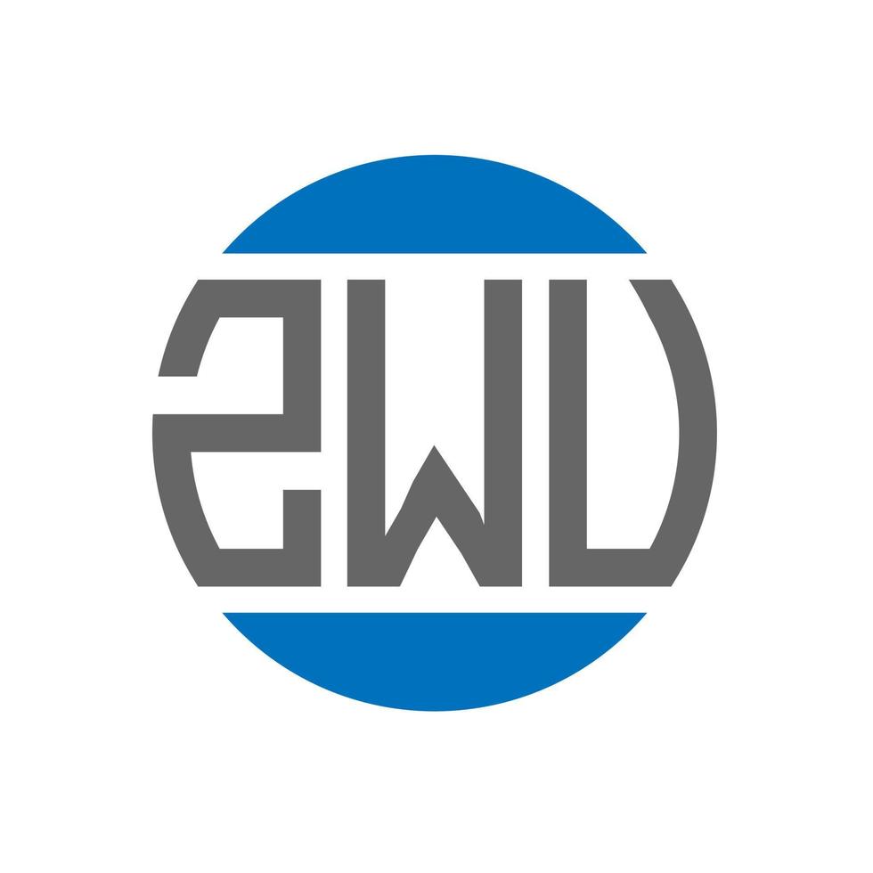 zwu brev logotyp design på vit bakgrund. zwu kreativ initialer cirkel logotyp begrepp. zwu brev design. vektor