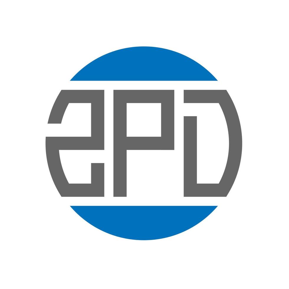 zpd-Buchstaben-Logo-Design auf weißem Hintergrund. zpd kreatives Initialen-Kreis-Logo-Konzept. zpd Briefgestaltung. vektor