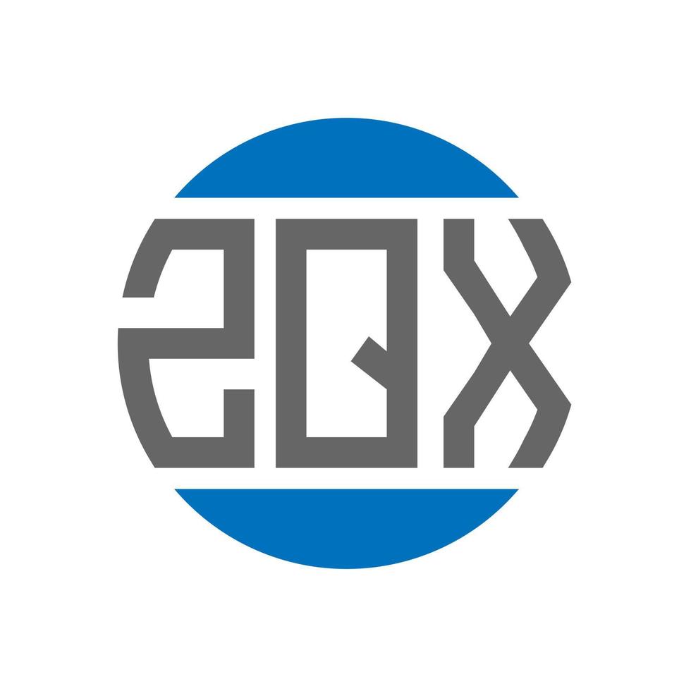 zqx-Buchstaben-Logo-Design auf weißem Hintergrund. zqx kreative Initialen Kreis-Logo-Konzept. zqx Briefdesign. vektor