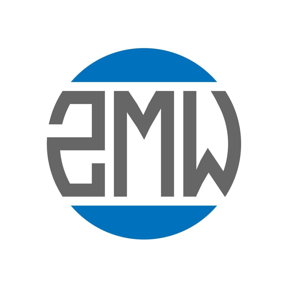 zmw brev logotyp design på vit bakgrund. zmw kreativ initialer cirkel logotyp begrepp. zmw brev design. vektor