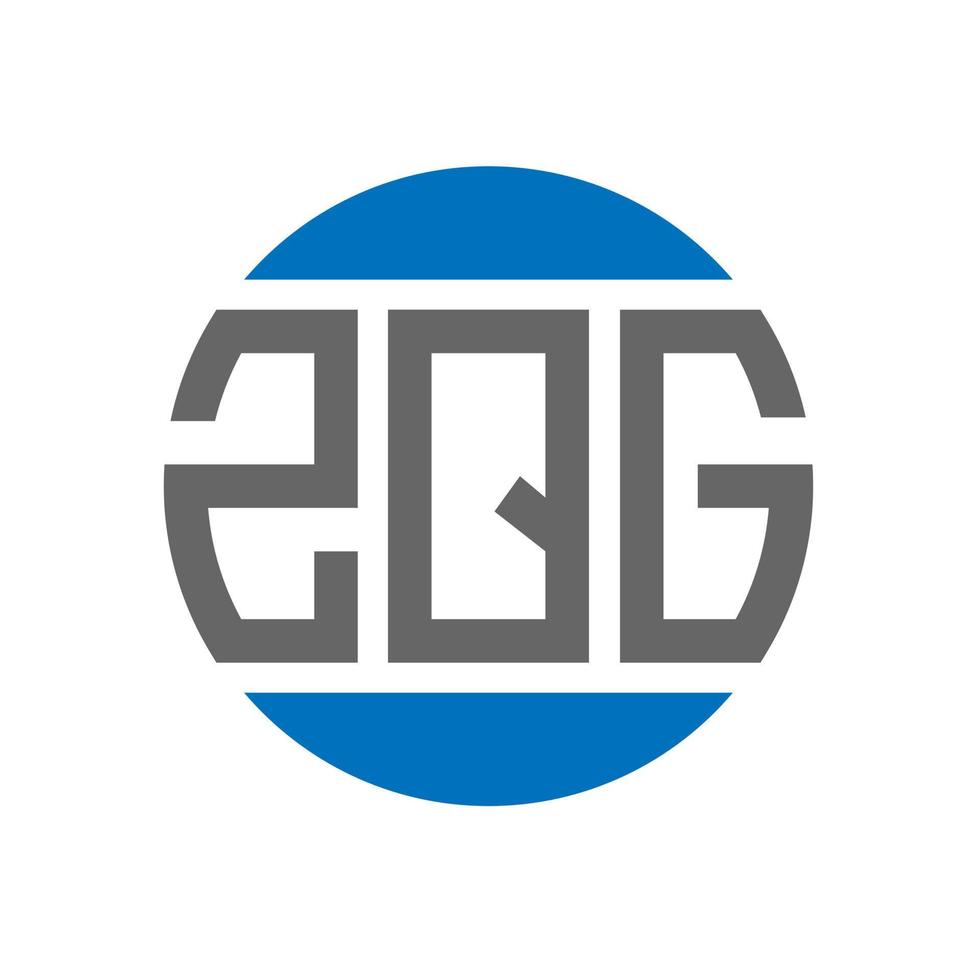 zqg-Brief-Logo-Design auf weißem Hintergrund. zqg kreative Initialen Kreis Logo-Konzept. zqg Briefdesign. vektor
