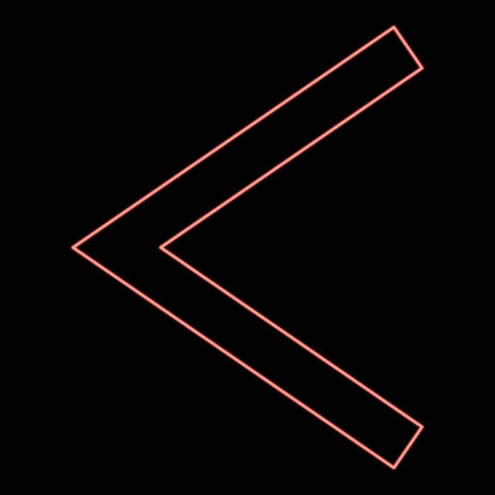 neon kenaz runa kanu symbol ulcus ficklampa röd Färg vektor illustration bild platt stil