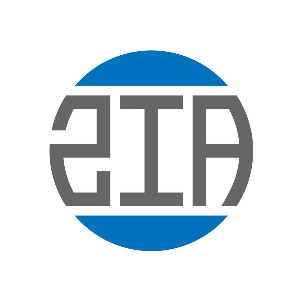 Zia-Brief-Logo-Design auf weißem Hintergrund. zia creative initials circle logo-konzept. Zia-Buchstaben-Design. vektor