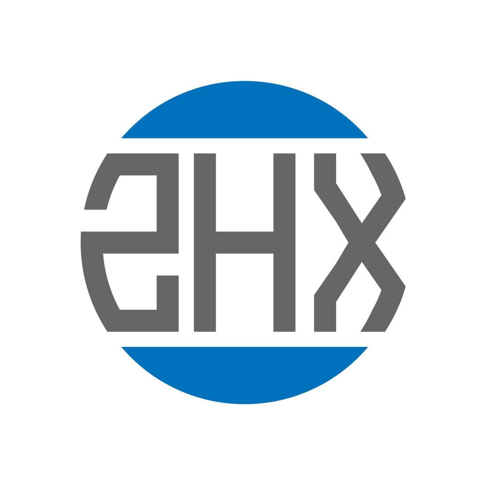 zhx brev logotyp design på vit bakgrund. zhx kreativ initialer cirkel logotyp begrepp. zhx brev design. vektor