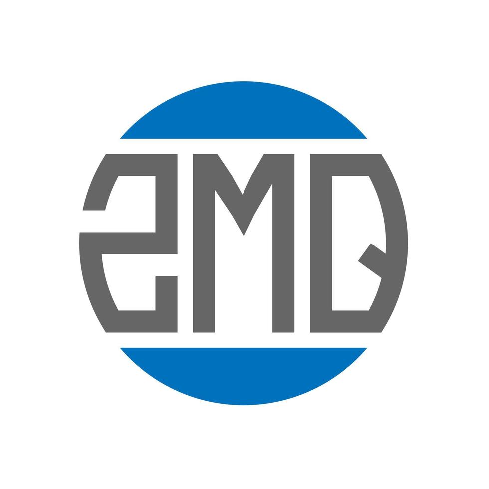 zmq-Brief-Logo-Design auf weißem Hintergrund. zmq kreative Initialen Kreis Logo-Konzept. zmq Briefgestaltung. vektor