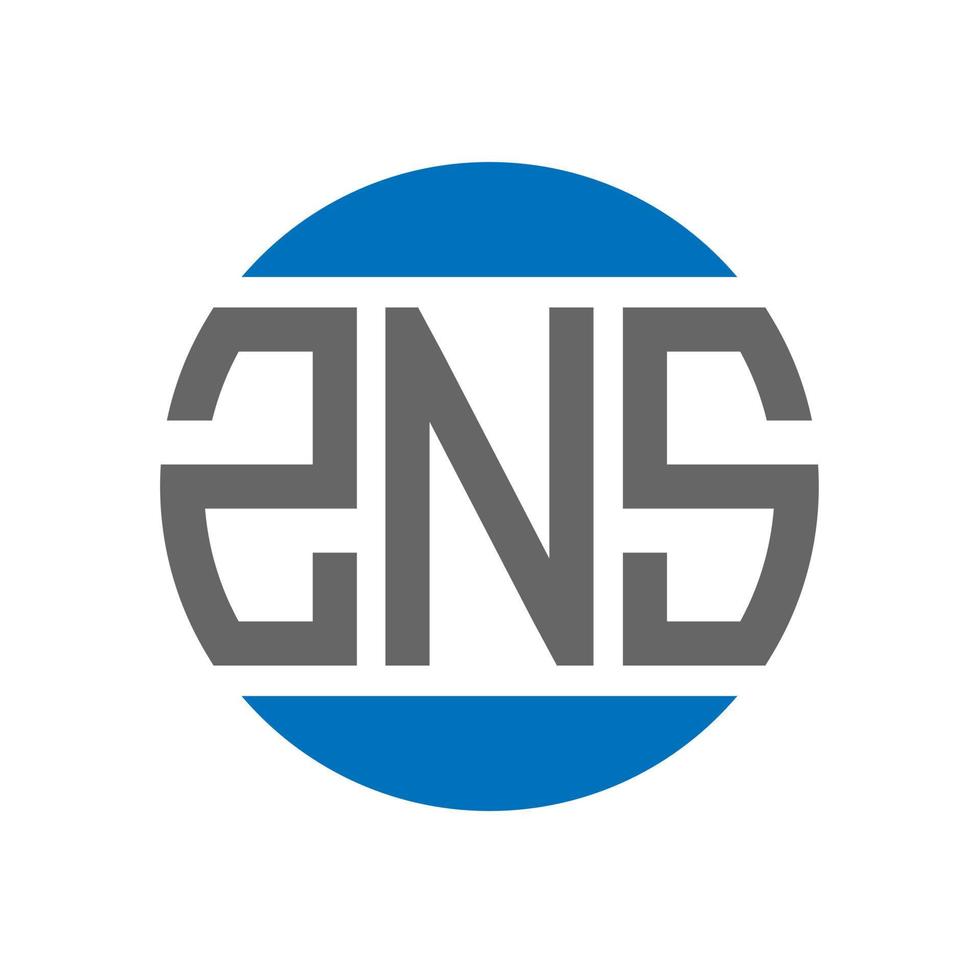zns-Brief-Logo-Design auf weißem Hintergrund. zns creative initials circle logo-konzept. zns Briefgestaltung. vektor