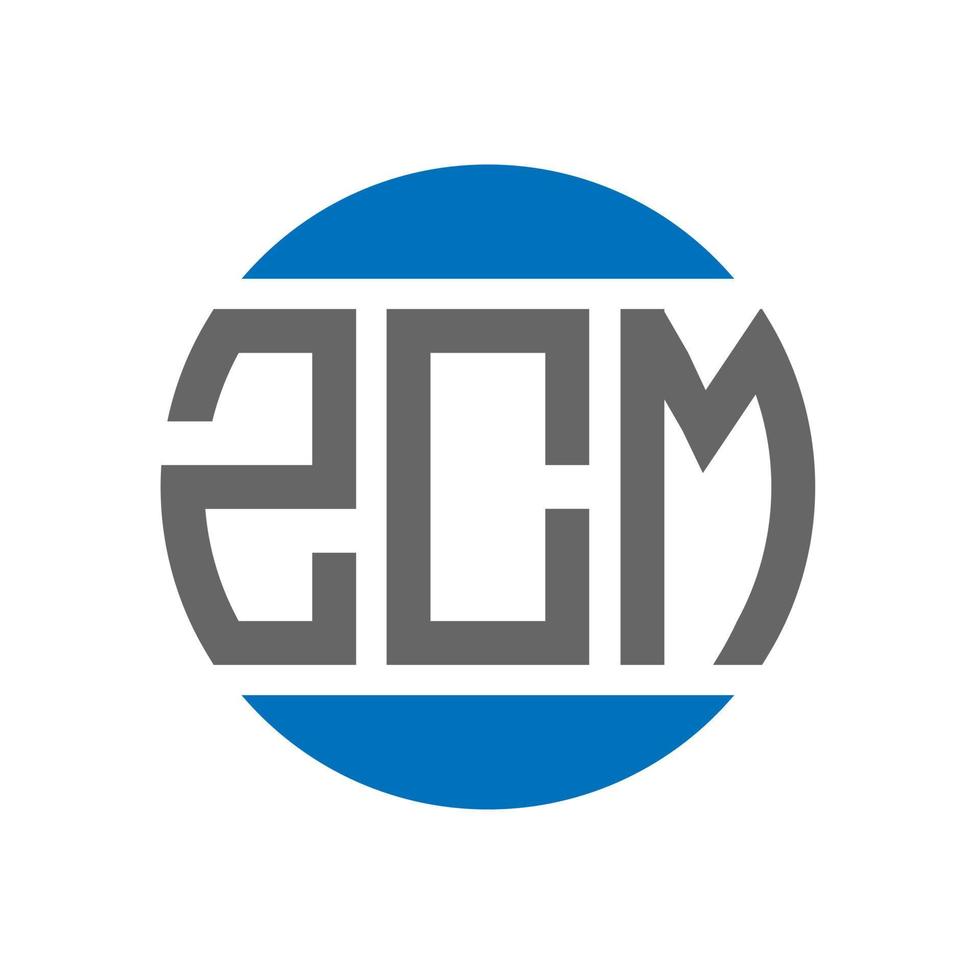 zcm brev logotyp design på vit bakgrund. zcm kreativ initialer cirkel logotyp begrepp. zcm brev design. vektor