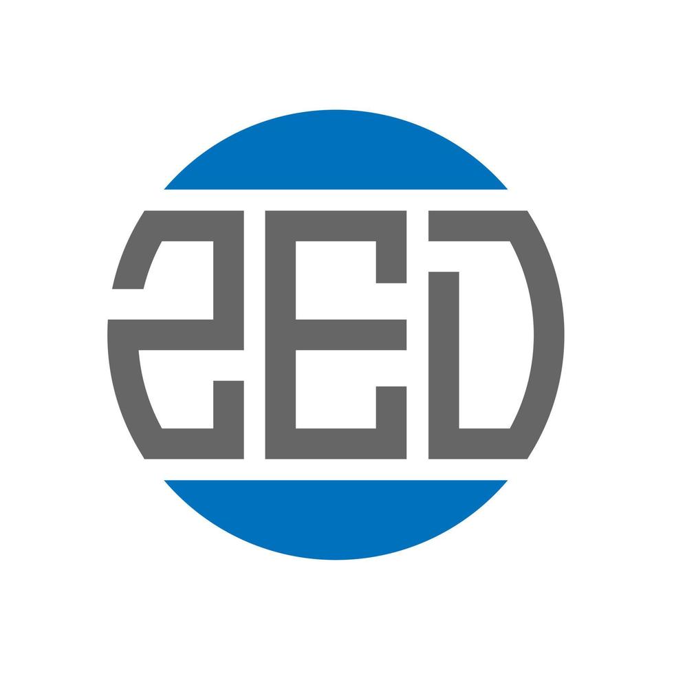 zed-Buchstaben-Logo-Design auf weißem Hintergrund. zed creative initials circle logo-konzept. zed Briefgestaltung. vektor