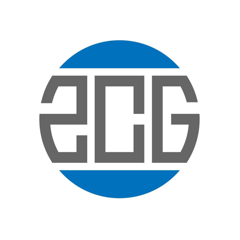 zcg-Buchstaben-Logo-Design auf weißem Hintergrund. zcg kreative Initialen Kreis Logo-Konzept. zcg Briefgestaltung. vektor