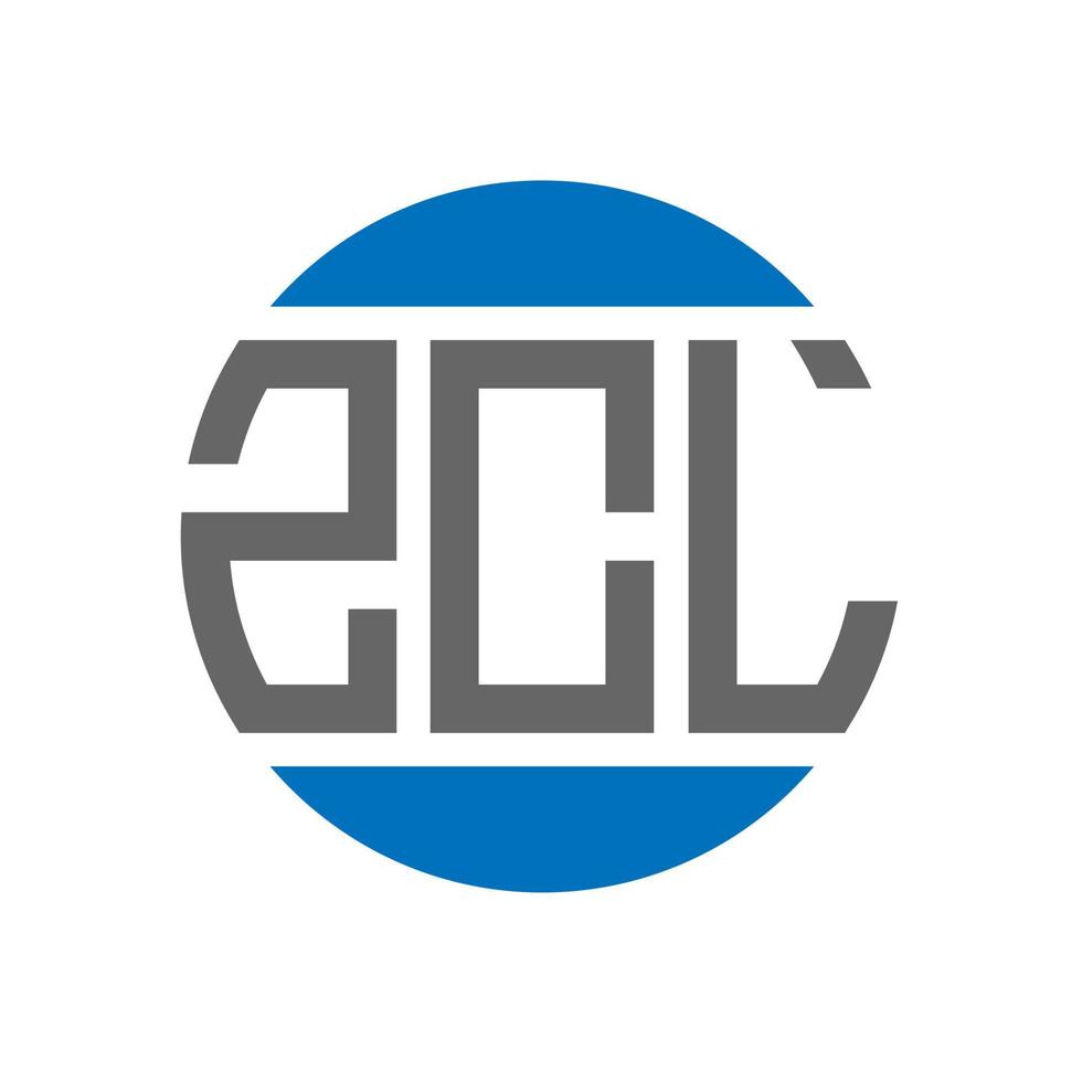 zcl-Brief-Logo-Design auf weißem Hintergrund. zcl kreatives Initialen-Kreis-Logo-Konzept. zcl Briefgestaltung. vektor