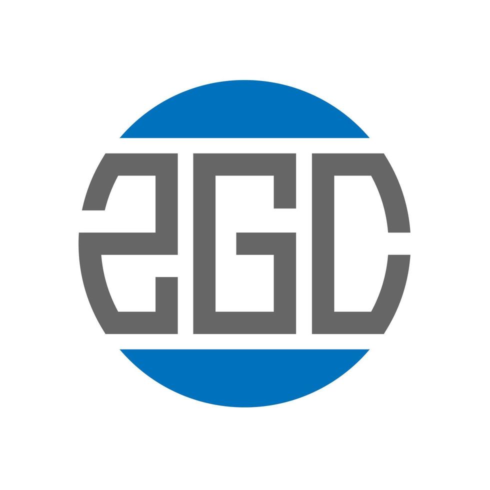 zgc-Buchstaben-Logo-Design auf weißem Hintergrund. zgc kreative Initialen Kreis Logo-Konzept. zgc-Briefgestaltung. vektor