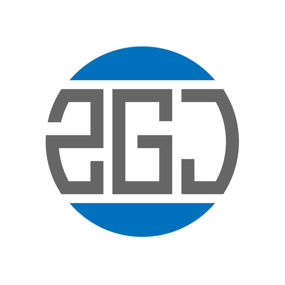 zgj-Buchstaben-Logo-Design auf weißem Hintergrund. zgj kreative initialen kreis logokonzept. zgj Briefgestaltung. vektor