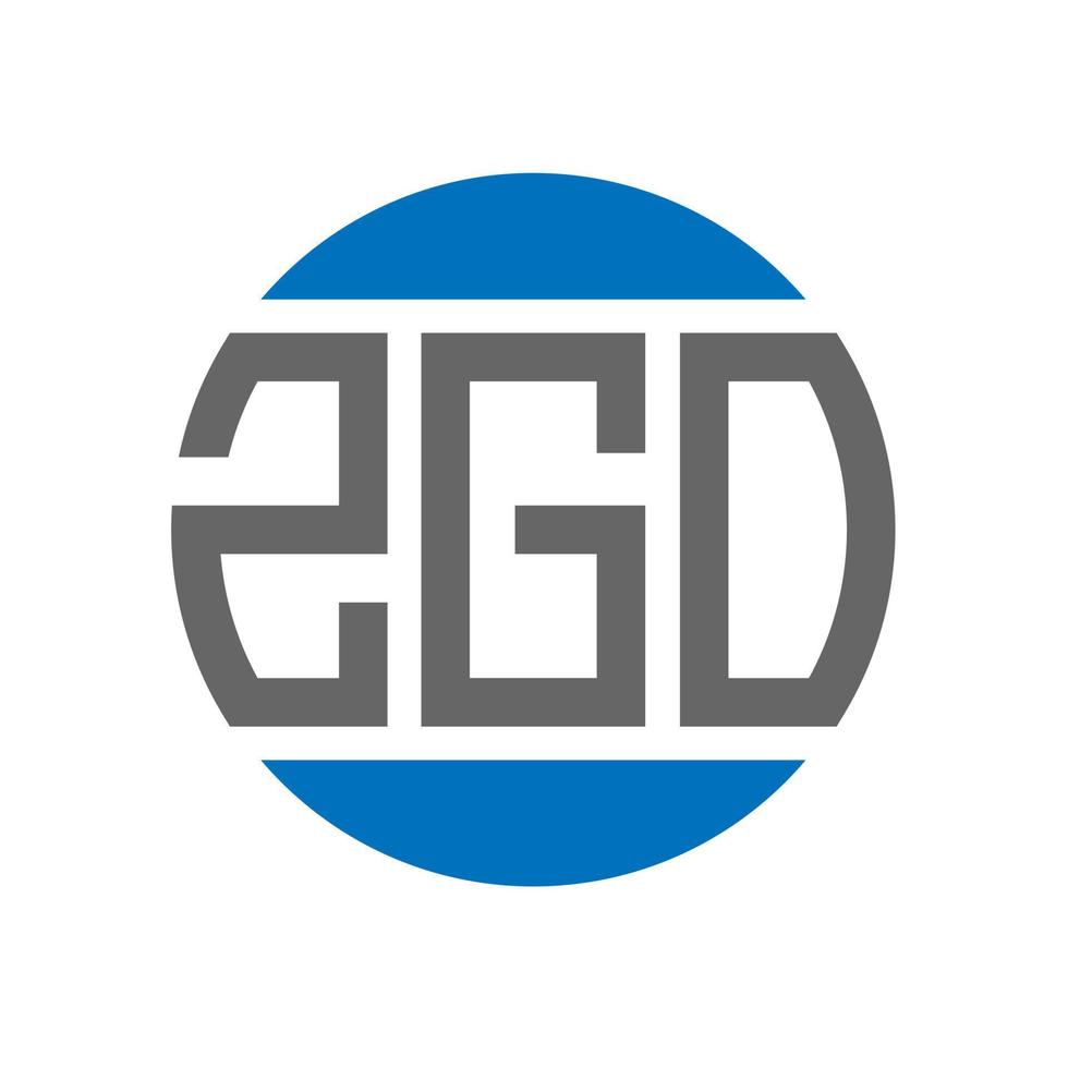 zgo brev logotyp design på vit bakgrund. zgo kreativ initialer cirkel logotyp begrepp. zgo brev design. vektor