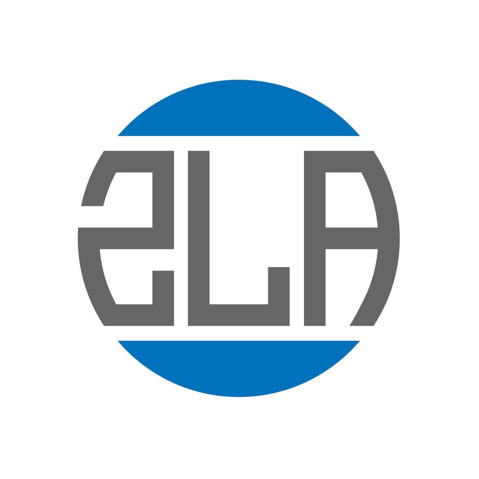 zla-Buchstaben-Logo-Design auf weißem Hintergrund. zla kreative Initialen Kreis Logo-Konzept. zla Briefgestaltung. vektor