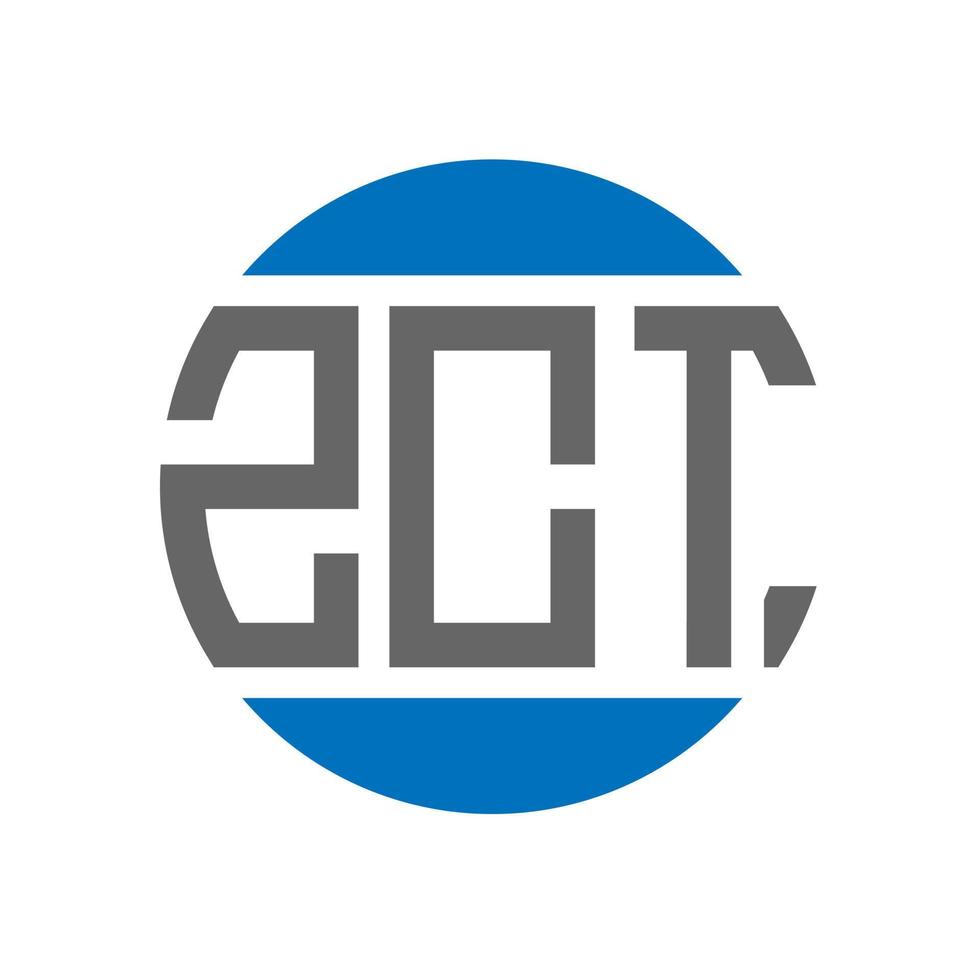 zct-Brief-Logo-Design auf weißem Hintergrund. zct kreative Initialen Kreis Logo-Konzept. zct Briefgestaltung. vektor