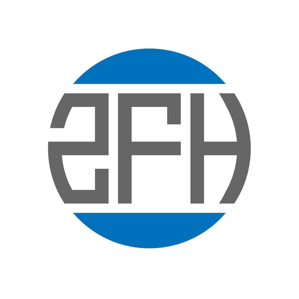 zfh-Brief-Logo-Design auf weißem Hintergrund. zfh kreative Initialen Kreis Logo-Konzept. zfh Briefgestaltung. vektor