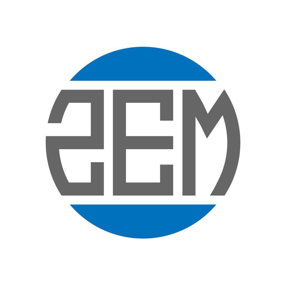 zem-Buchstaben-Logo-Design auf weißem Hintergrund. zem creative initials circle logo-konzept. zem Briefdesign. vektor
