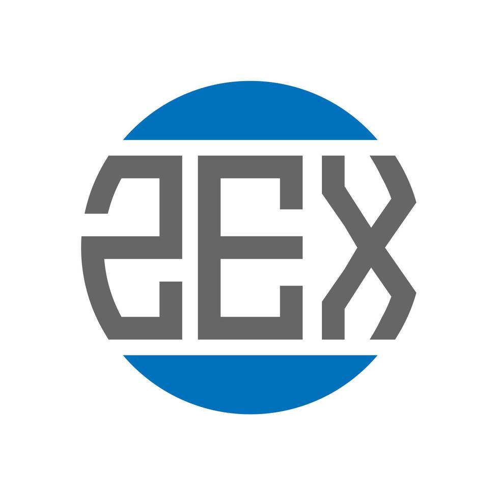 zex brev logotyp design på vit bakgrund. zex kreativ initialer cirkel logotyp begrepp. zex brev design. vektor
