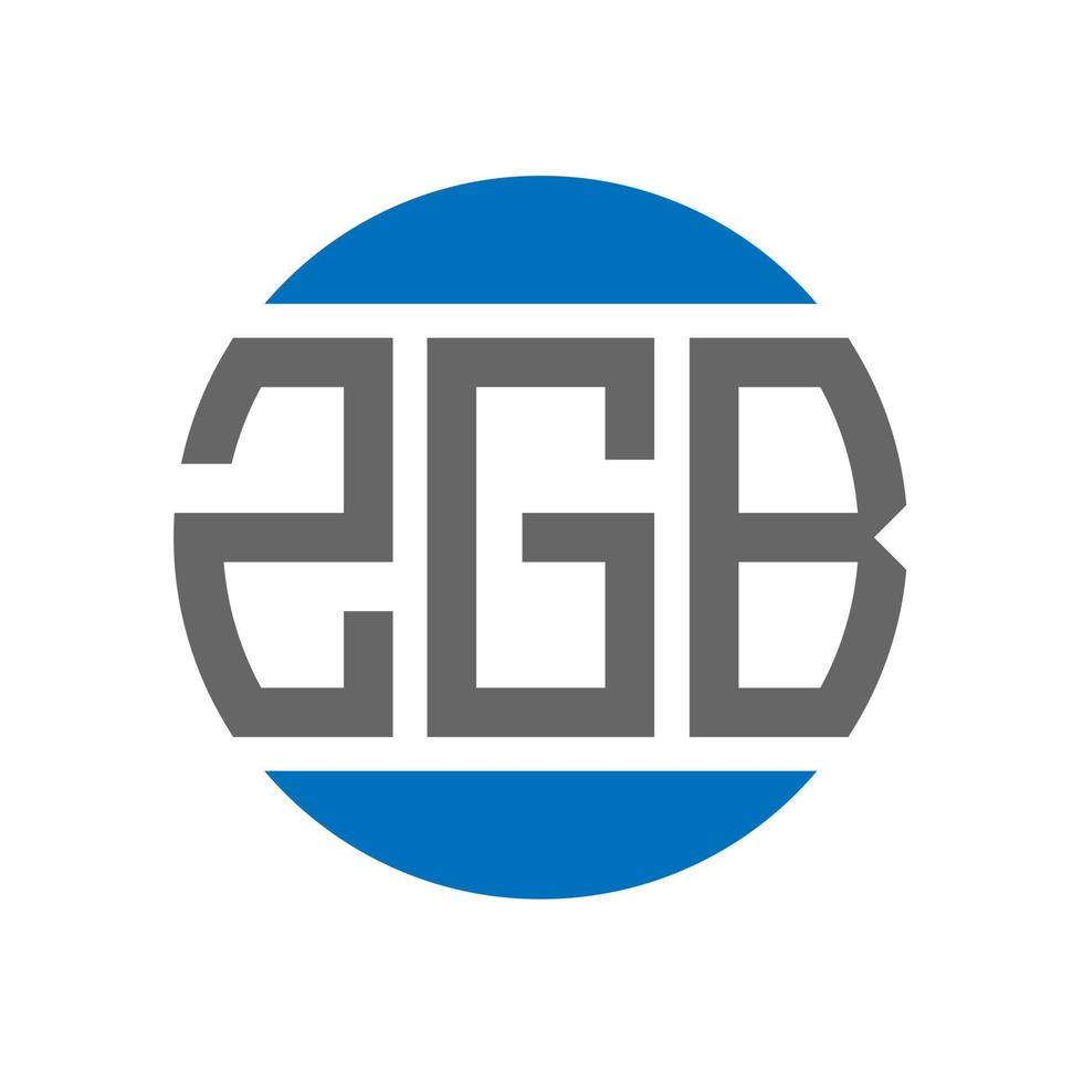 zgb brev logotyp design på vit bakgrund. zgb kreativ initialer cirkel logotyp begrepp. zgb brev design. vektor