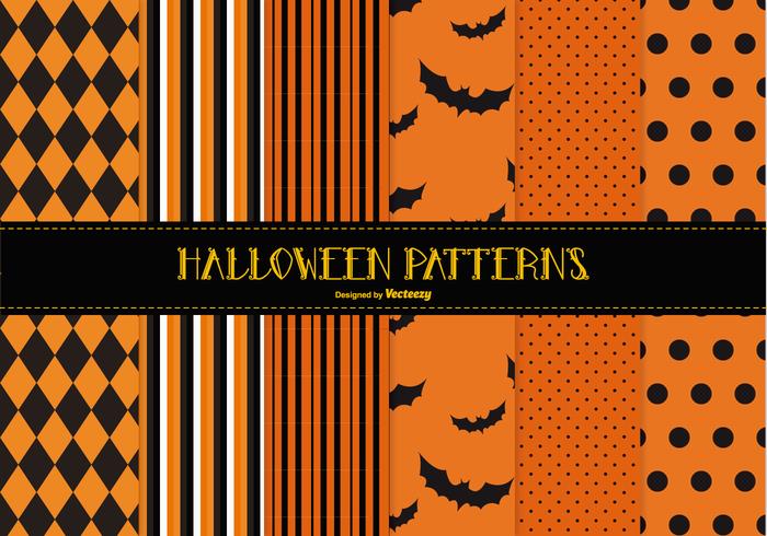Spöklik Halloween Pattern Collection vektor