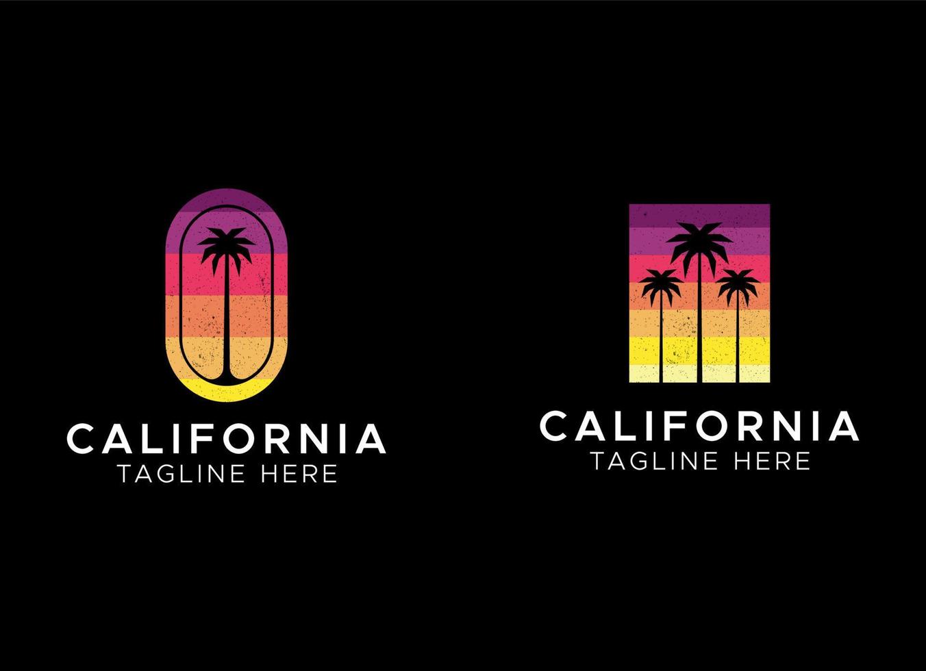 Designvorlage für das California Beach-Logo. vektor